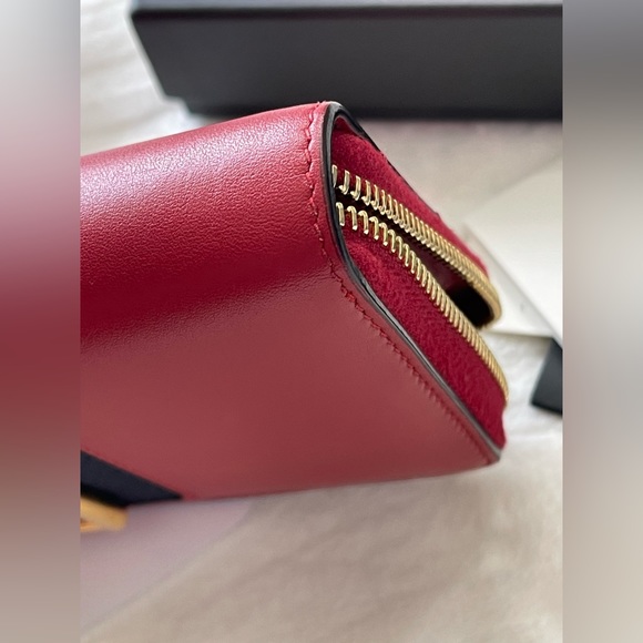 Gucci leather Sylvie zippy around wallet (red) - Picture 10 of 17